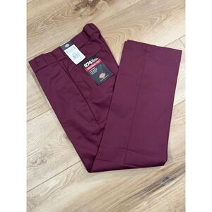 Dickies 874 Original Fit Burgundy Skateboarding Street Work Pants Size 30x32